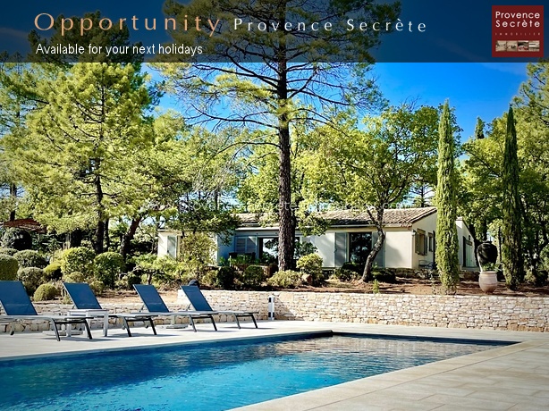Provence, for rent villa with heated pool and view on the Luberon